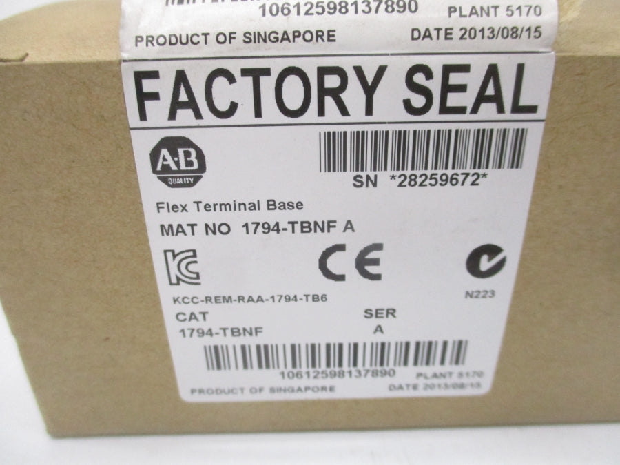 ALLEN BRADLEY 1794-TBNF SER. A 250VAC 10A NSMP