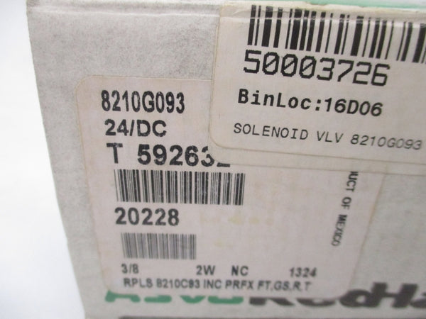 ASCO 8210G093V 12VDC 40PSI 3/8" NSMP