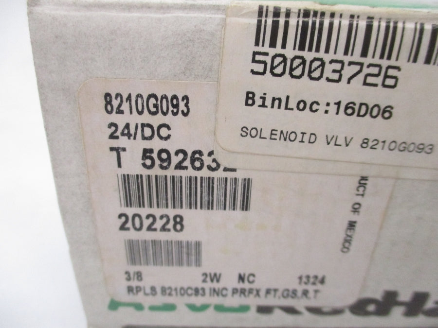 ASCO 8210G093V 12VDC 40PSI 3/8" NSMP