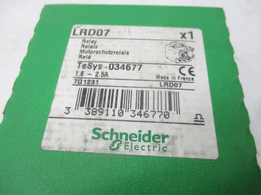 SCHNEIDER ELECTRIC LRD07 1.6-2.5A NSFS
