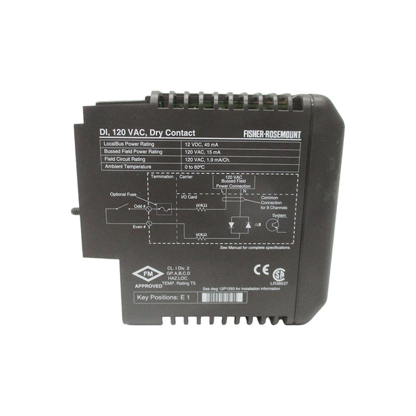 FISHER ROSEMOUNT KJ3001X1-BD1 12P0552X132 120VAC REV. F NSNP