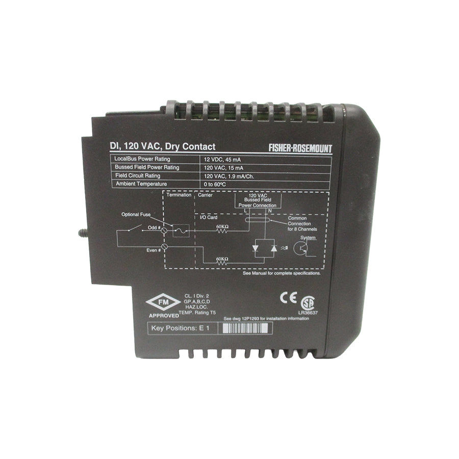 FISHER ROSEMOUNT KJ3001X1-BD1 12P0552X132 120VAC REV. F NSNP
