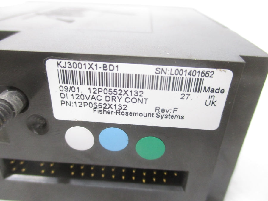 FISHER ROSEMOUNT KJ3001X1-BD1 12P0552X132 120VAC REV. F NSNP