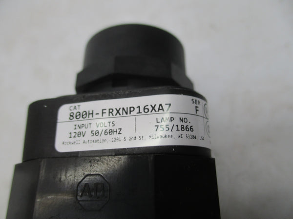ALLEN BRADLEY 800H-FRXNP16XA7 SER. F 120VAC NSMP