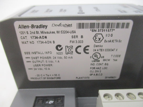 ALLEN BRADLEY 1734-AND SER. B F/W 3.003 24VDC NSNP