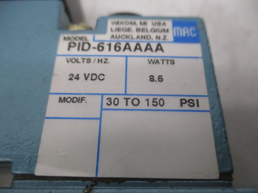 MAC 55B-12-PI-616AA 24VDC 30-150PSI UNMP