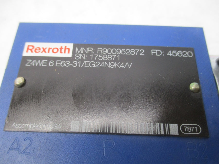 REXROTH Z4WE6E63-31/EG24N9K4/V R900952872 24V 1.25A NSNP