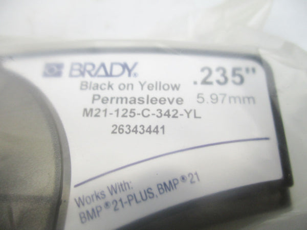 BRADY M21-125-C-342-YL NSMP