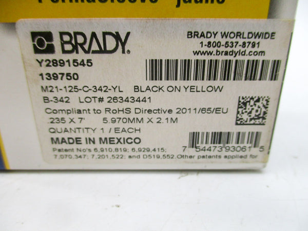 BRADY M21-125-C-342-YL NSMP