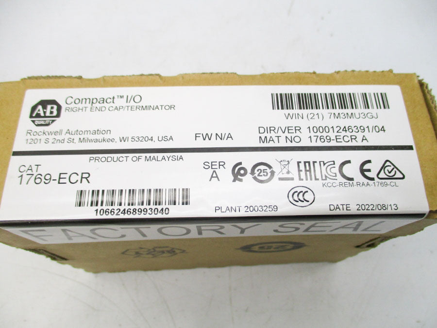 ALLEN BRADLEY 1769-ECR SER. A DATE: 2022 (BR/WH) NSFS