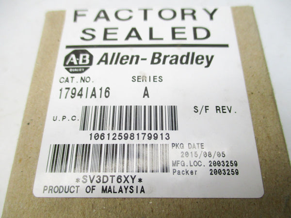 ALLEN BRADLEY 1794IA16 SER. A 120VAC DATE: 2015 (BR/WH) NSFS