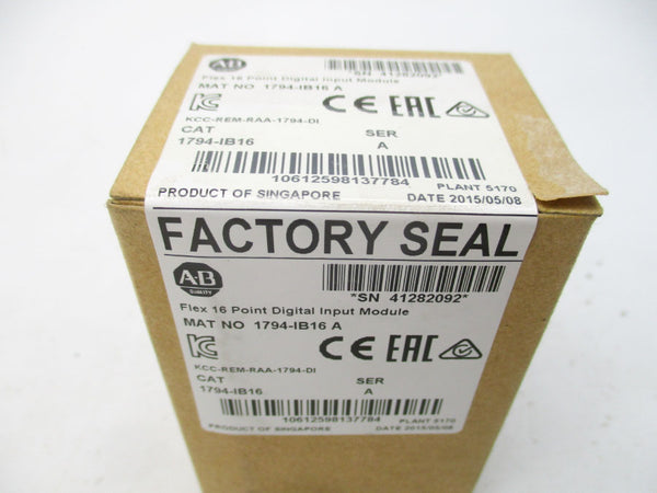 ALLEN BRADLEY 1794-IB16 SER. A DATE: 2015 (BR/WH) NSFS