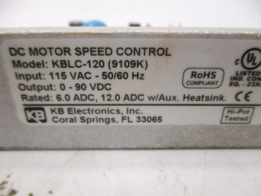 KB ELECTRONICS KBLC-120 (9109K) 115VAC UNMP