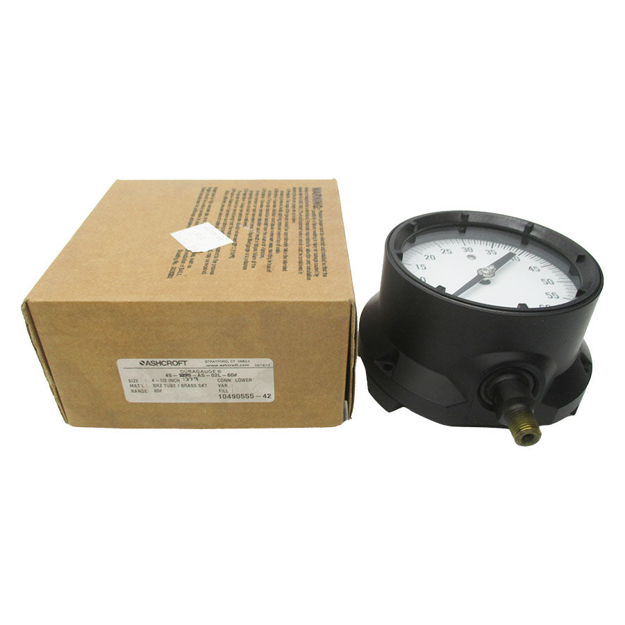 ASHCROFT 45-1379-AS-02L-60# 0-60PSI 4-1/2" NSNP