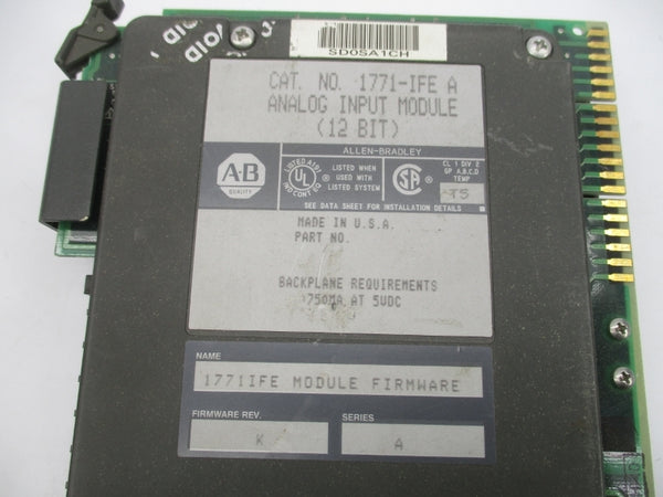 ALLEN BRADLEY 1771-IFE SER. A F/W REV. K 5VDC UNMP