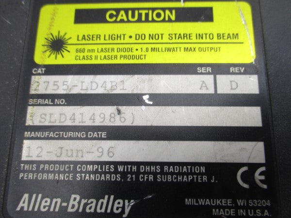 ALLEN BRADLEY 2755-LD4B1 SER. A REV. D UNMP