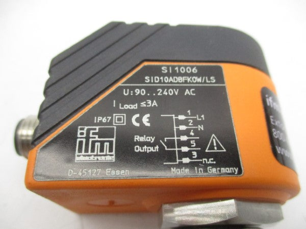 IFM EFECTOR SI1006 SID10ADBFK0W/LS-100-IRF 90-240VAC 3A NSMP
