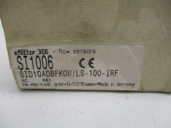 IFM EFECTOR SI1006 SID10ADBFK0W/LS-100-IRF 90-240VAC 3A NSMP