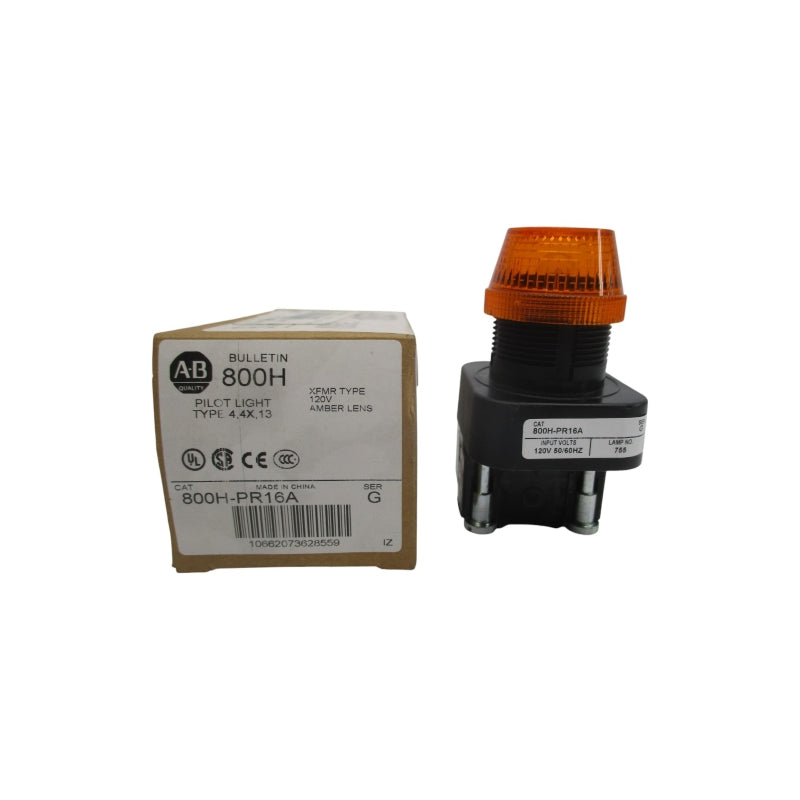 ALLEN BRADLEY 800H-PR16A SER. G 120V (BR/WH) NSMP