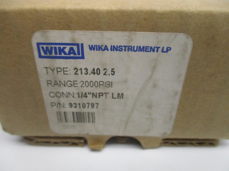 WIKA 9310797 213.402.5 0-2000PSI NSMP