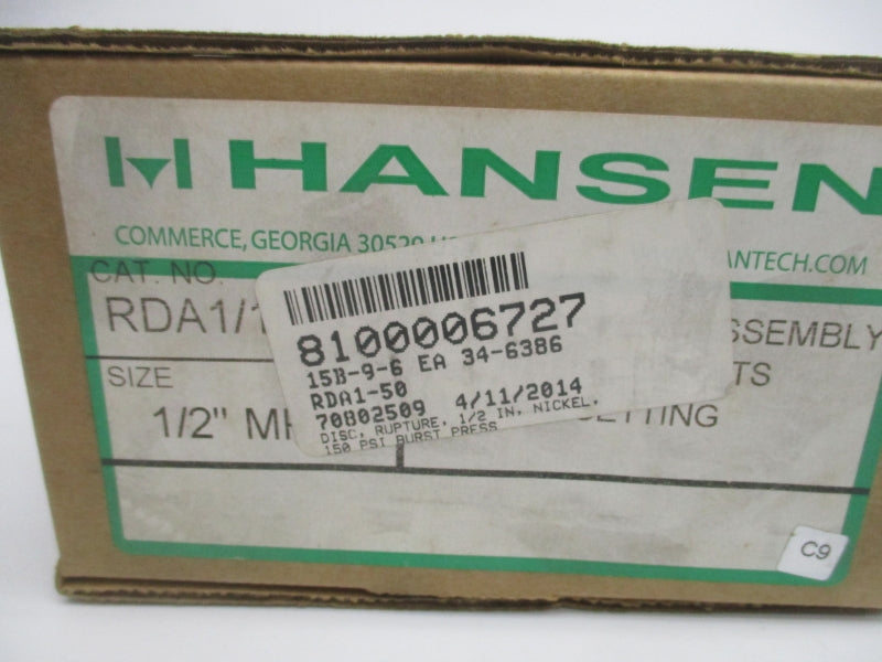 HANSEN RDA1/150 150PSI NSMP