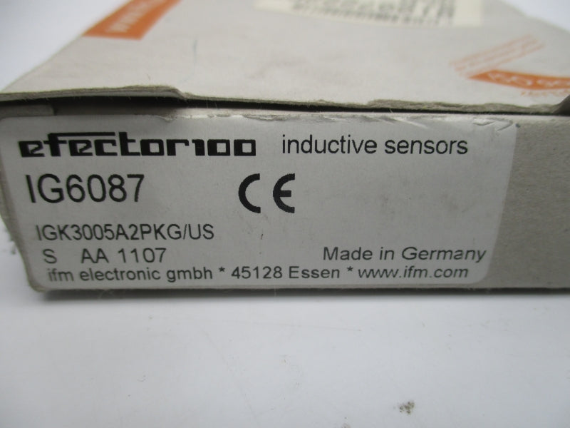 IFM EFECTOR IG6087 IGK3005A2PKG/US 15-30VDC NSMP