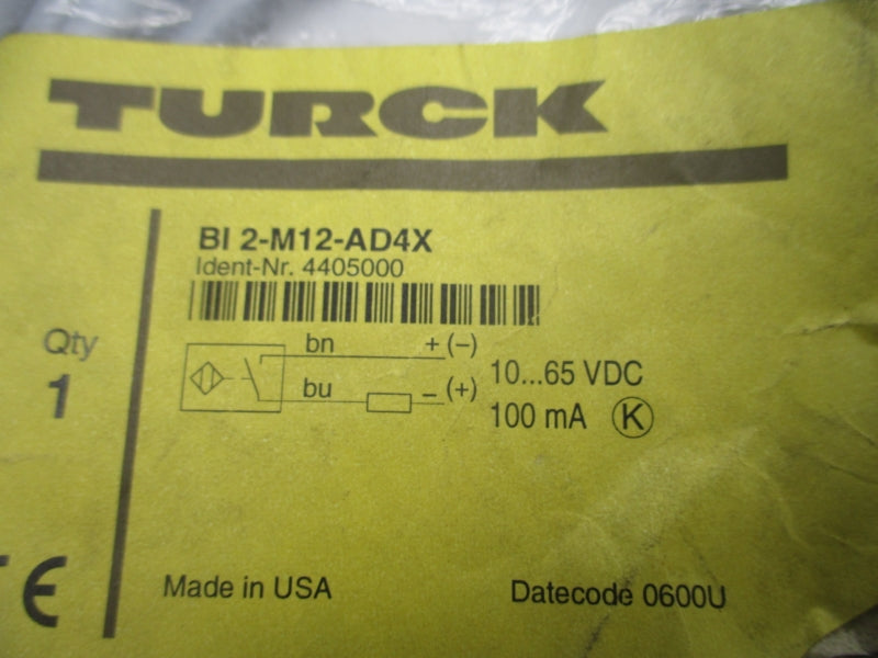TURCK BI2-M12-AD4X 4405000 10-65VDC NSMP