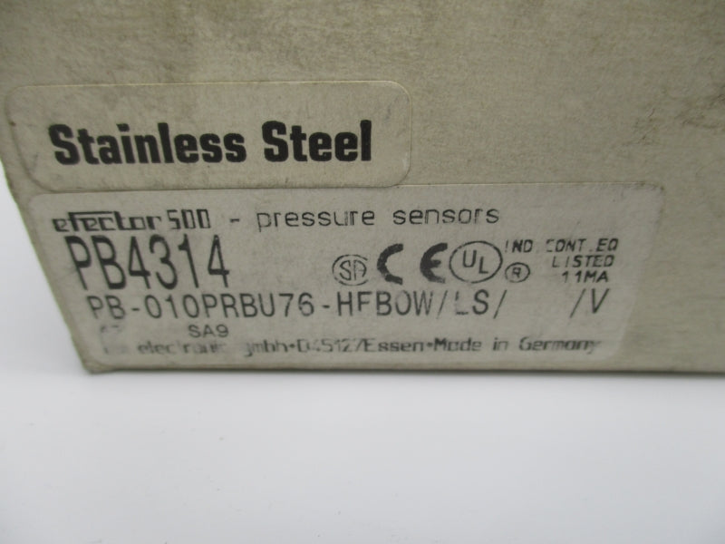 IFM EFECTOR PB4314 PB-010PRBU76-HFB0W/LS/ NSMP