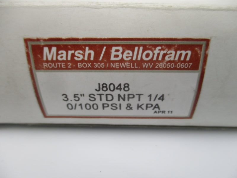 MARSH J8048 0-100PSI NSMP