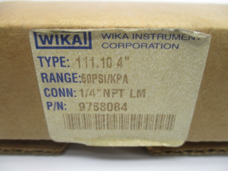 WIKA 9768084 111.10 0-60PSI NSMP
