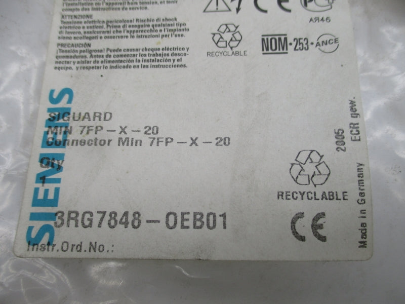 SIEMENS 3RG7848-OEB01 NSMP
