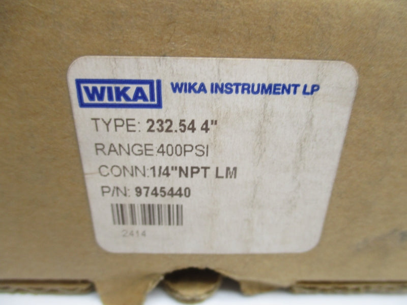 WIKA 9745440 232.544" 0-400PSI NSMP
