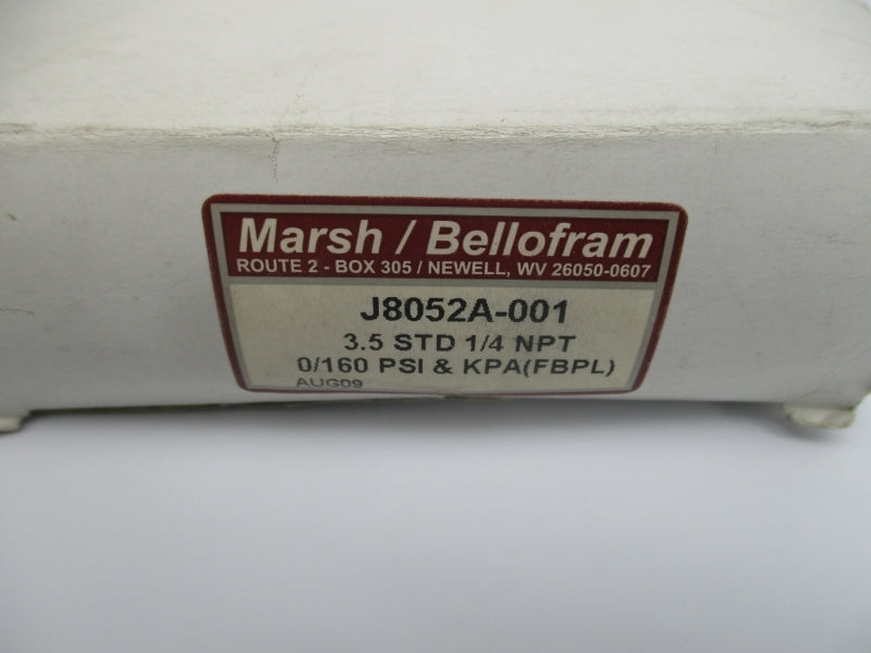 MARSH J8052A-001 0-160PSI NSMP