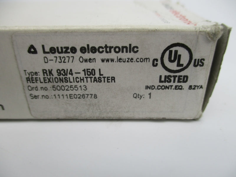 LEUZE ELECTRONIC RK93/4-150L 10-30VDC NSMP