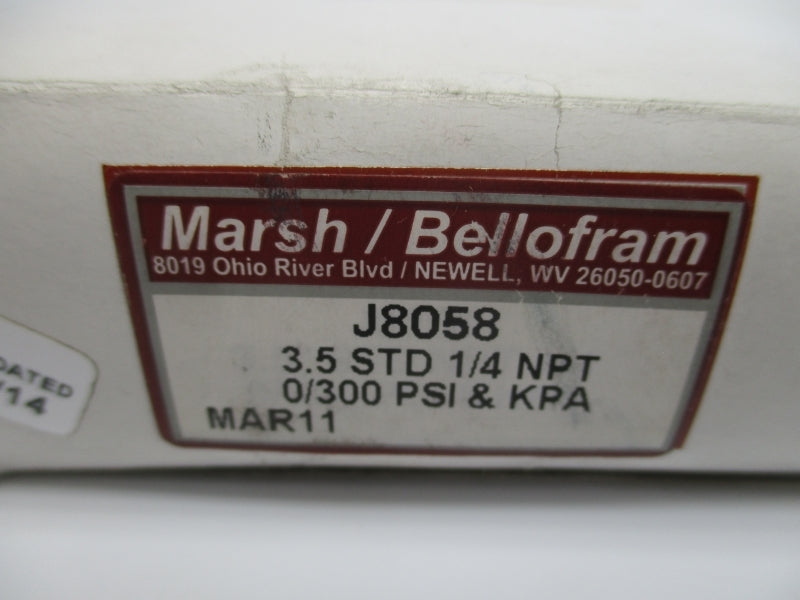 MARSH J8058 0-300PSI NSMP