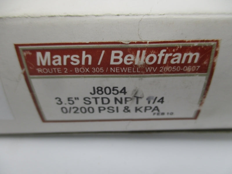 MARSH J8054 0-200PSI 3.5" NSMP