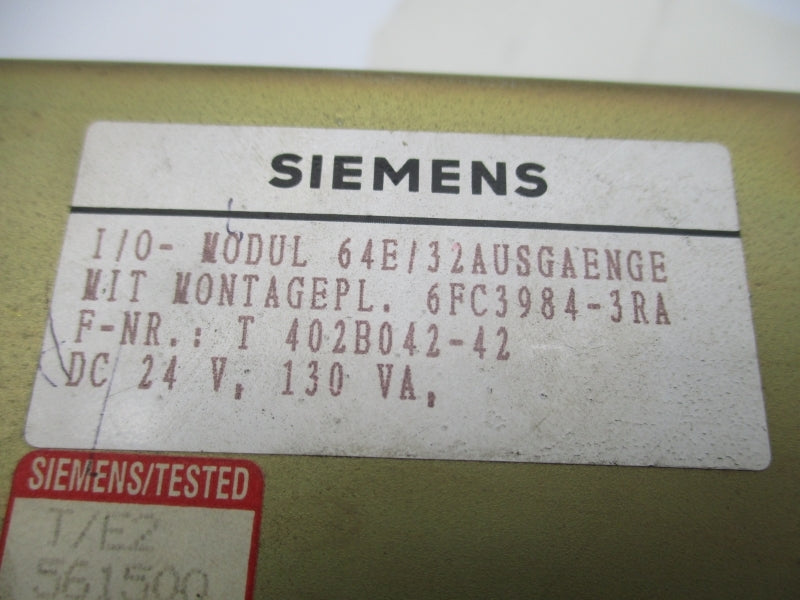 SIEMENS 6FC3984-3RA 24VDC UNMP