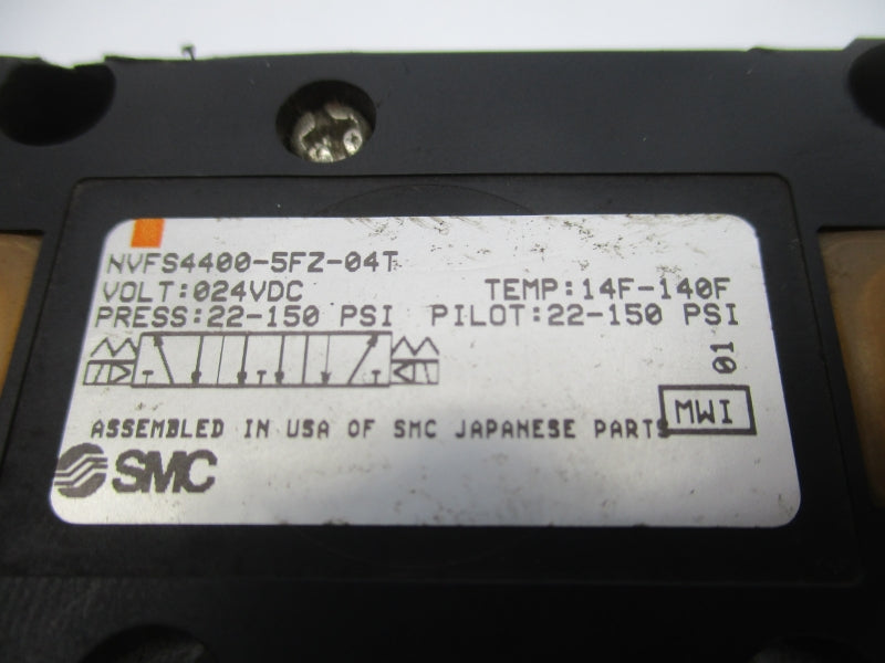 SMC NVFS4400-5FZ-04T 24VDC 22-150PSI UNMP
