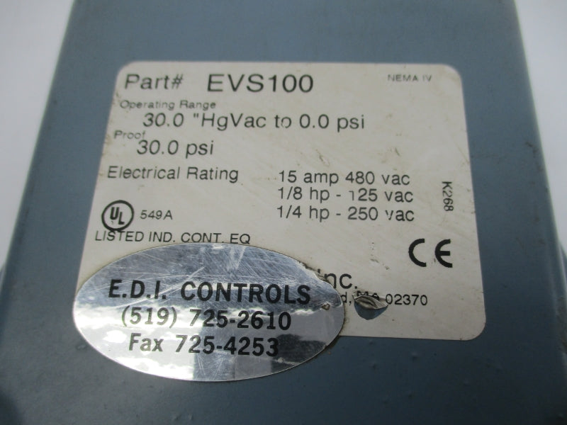 PIAB EVS100 480VAC 15A 30PSI UNMP