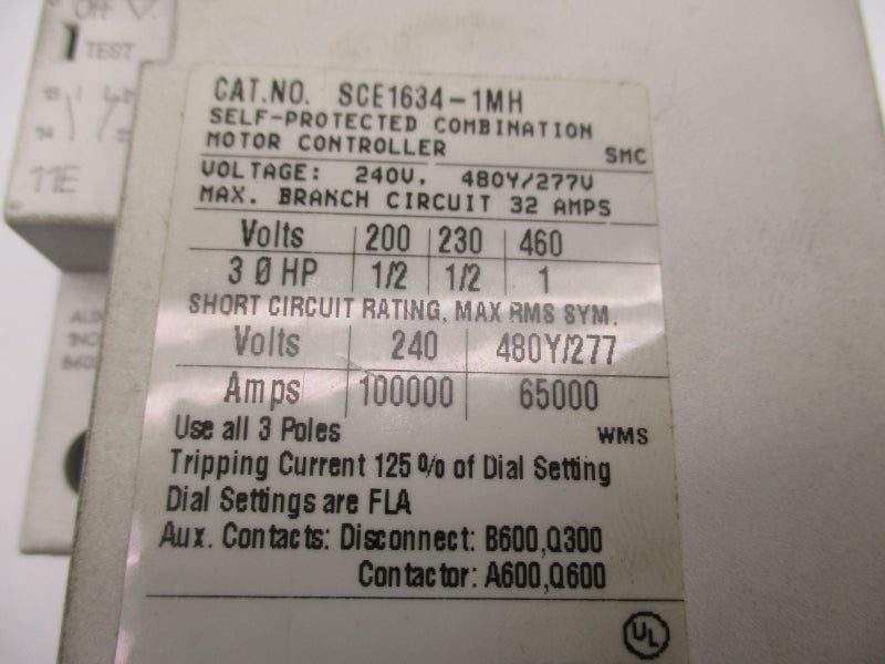 SIEMENS SCE1634-1MH 240V UNMP