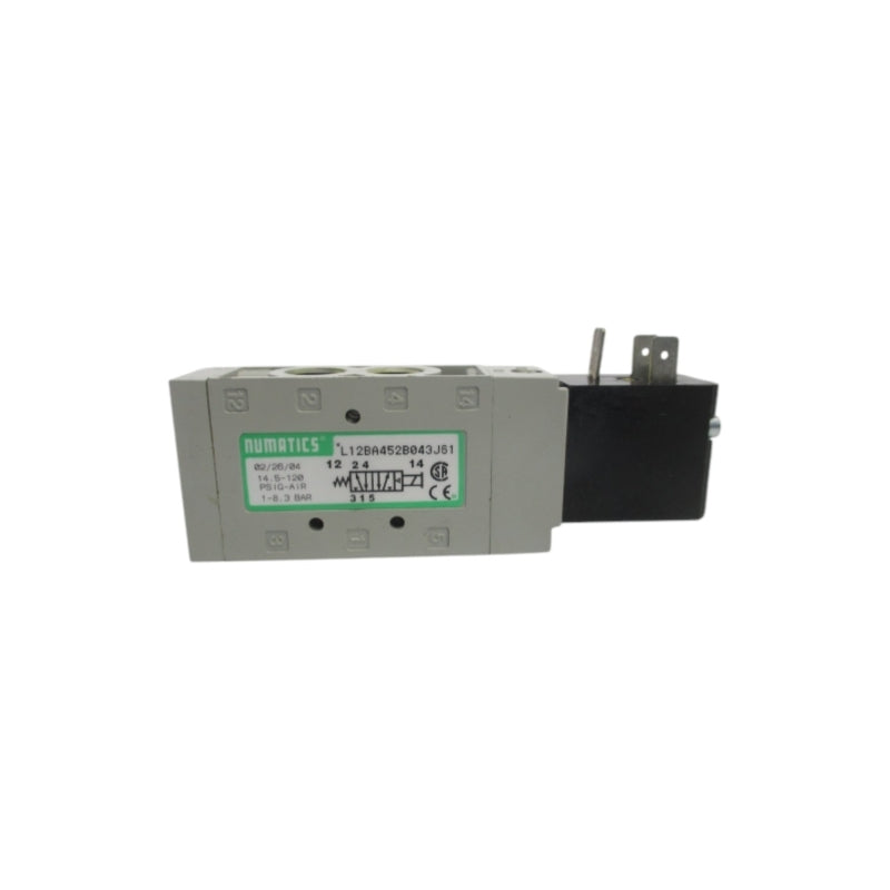 NUMATICS L12BA452B043J61 24VDC 14.5-120PSI UNMP