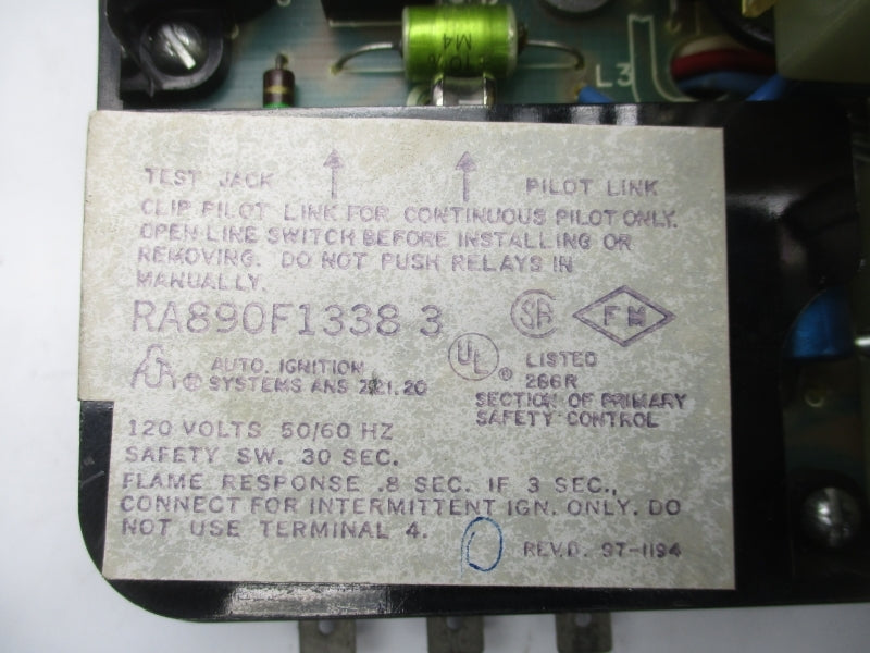 HONEYWELL RA890F1338 120V (AS PICTURED) UNMP