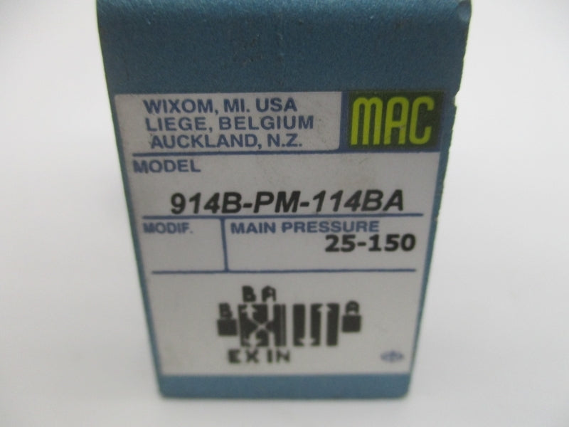 MAC 914B-PM-114BA 110/120V 25-150PSI NSNP