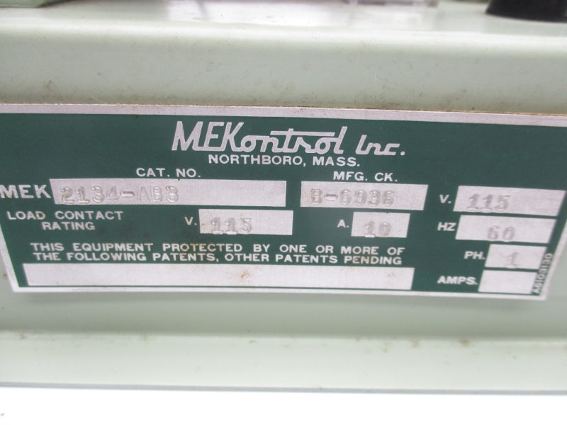 MEKONTROL MEK 2134-AB3 115V 10A UNMP