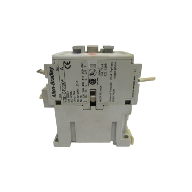 ALLEN BRADLEY 700-CF220D SER. A 110/120V (AS PICTURED) UNMP