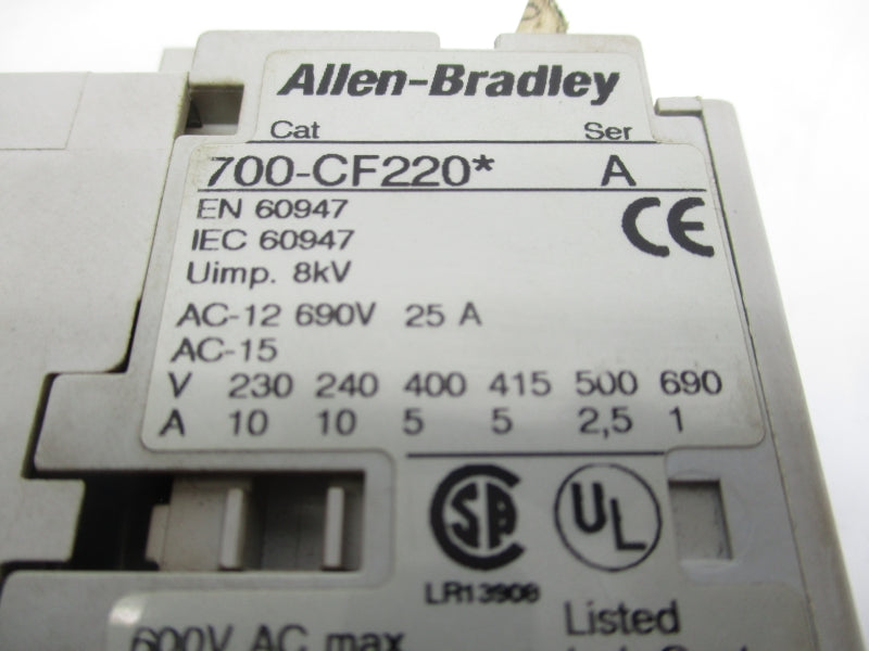 ALLEN BRADLEY 700-CF220D SER. A 110/120V (AS PICTURED) UNMP