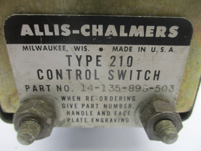 ALLIS-CHALMERS TYPE 210 14-135-893-503 (AS PICTURED) UNMP