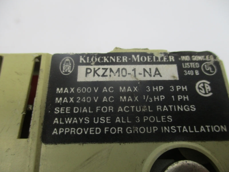 KLOCKNER-MOELLER PKZM0-1-NA 600VAC UNMP