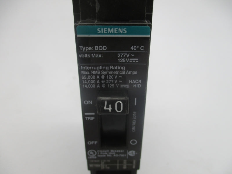 SIEMENS BQD140 277V 40A NSNP