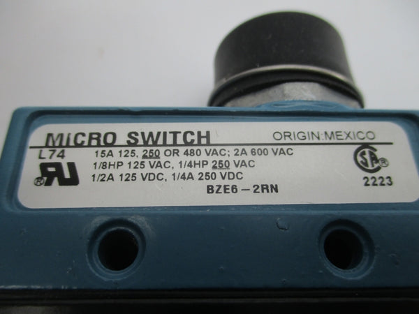 MICRO SWITCH BZE6-2RN 600VAC 2A NSNP